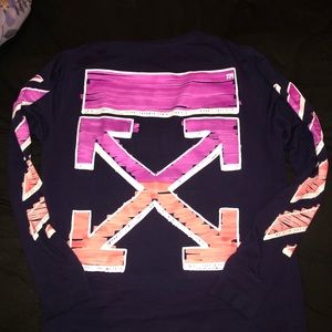 Purple Off-White Long-sleeve Tee